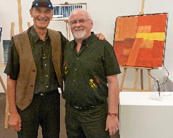 Pierre Riche & Franz Hgeli voller Erwartungen an der Vernissage